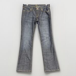 Old Navy Womens Jeans The Diva Size 10 Long Low Rise Bootcut Dark Wash Y2K 2000s